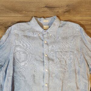 J. CREW Baird McNutt Irish Linen Shirt XL - Relaxed Fit